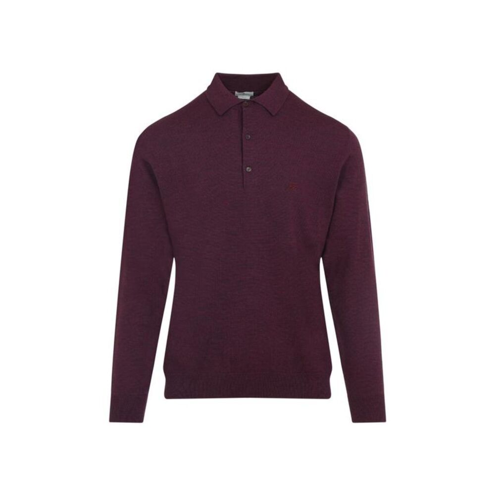 ETRO Knitted Polo Sweater Men RED Sweaters & Cardigans